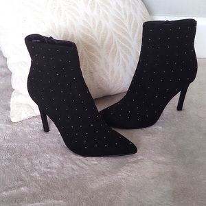 High-heeled Short Boots Black